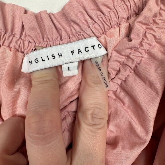 English Factory Anthropologie Tiered Milkmaid Ruffle Dress Multicolor Size Large - Picture 7 of 10